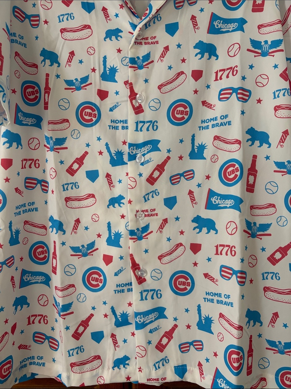 Chicago Cubs Jim Beam Short Sleeve Button Down Hawaiian Shirt -Adult Size XL New - Picture 5 of 12
